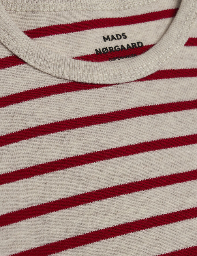 Mads Nørgaard - Copenhagen Soft Striped Rib Body Red / nature mel