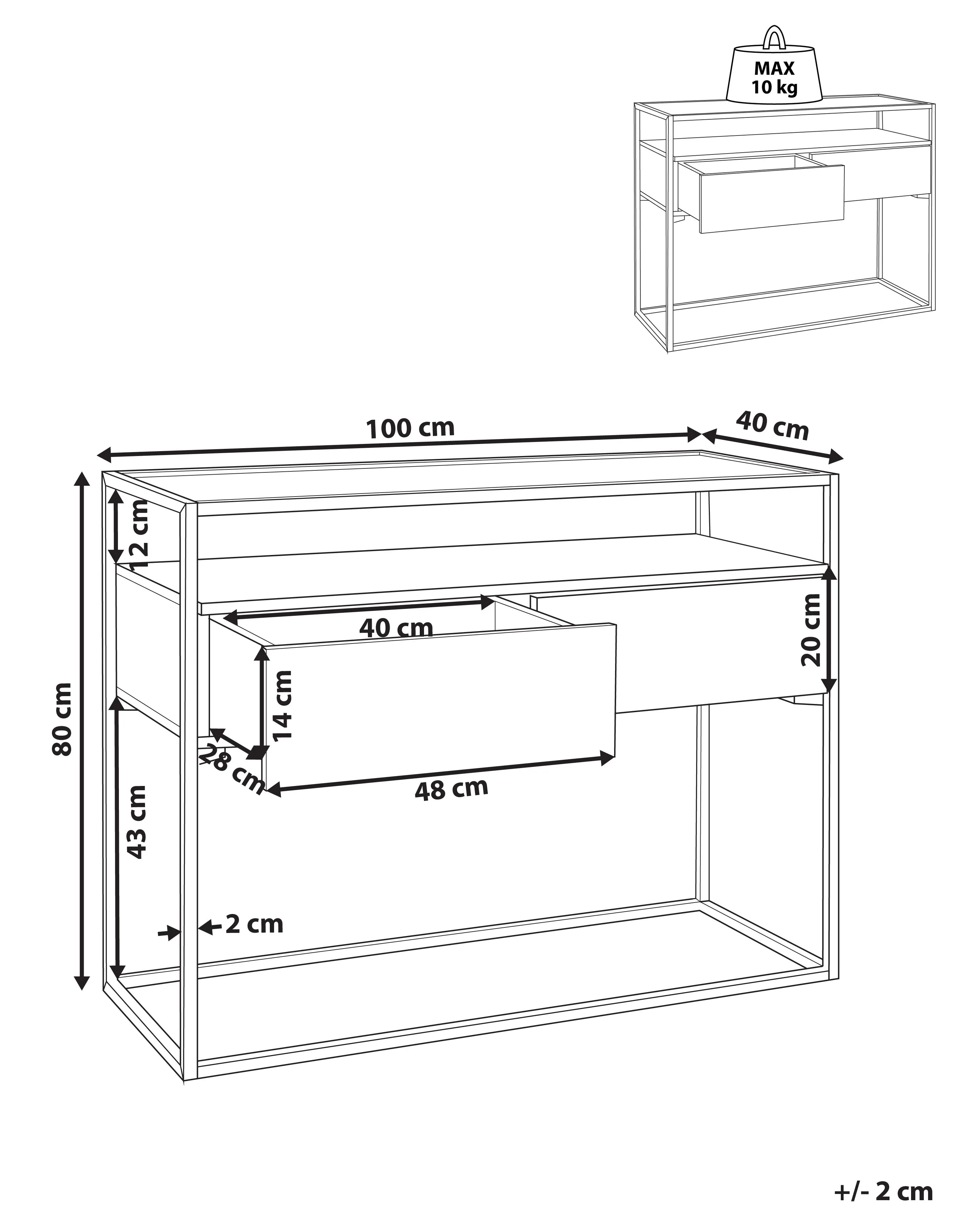 Sidetable MAUK Donkerbruin