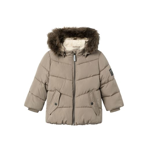 Name It Mathew Puffer Jakke, Desert Taupe, 122 cm