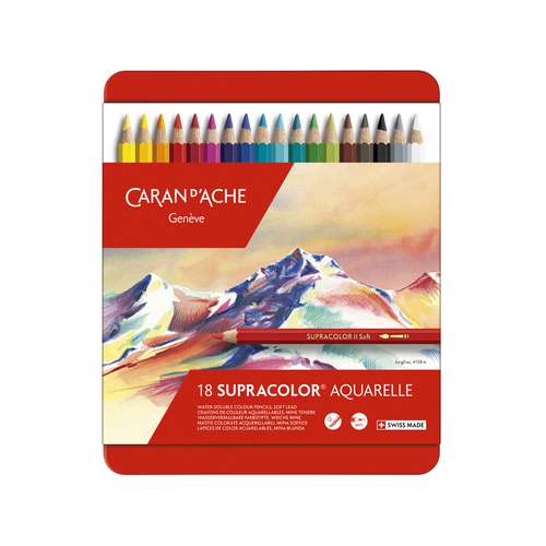 CARAN D'ACHE® SUPRACOLOR® SOFT Aquarellstifte in Metall-Etuis
