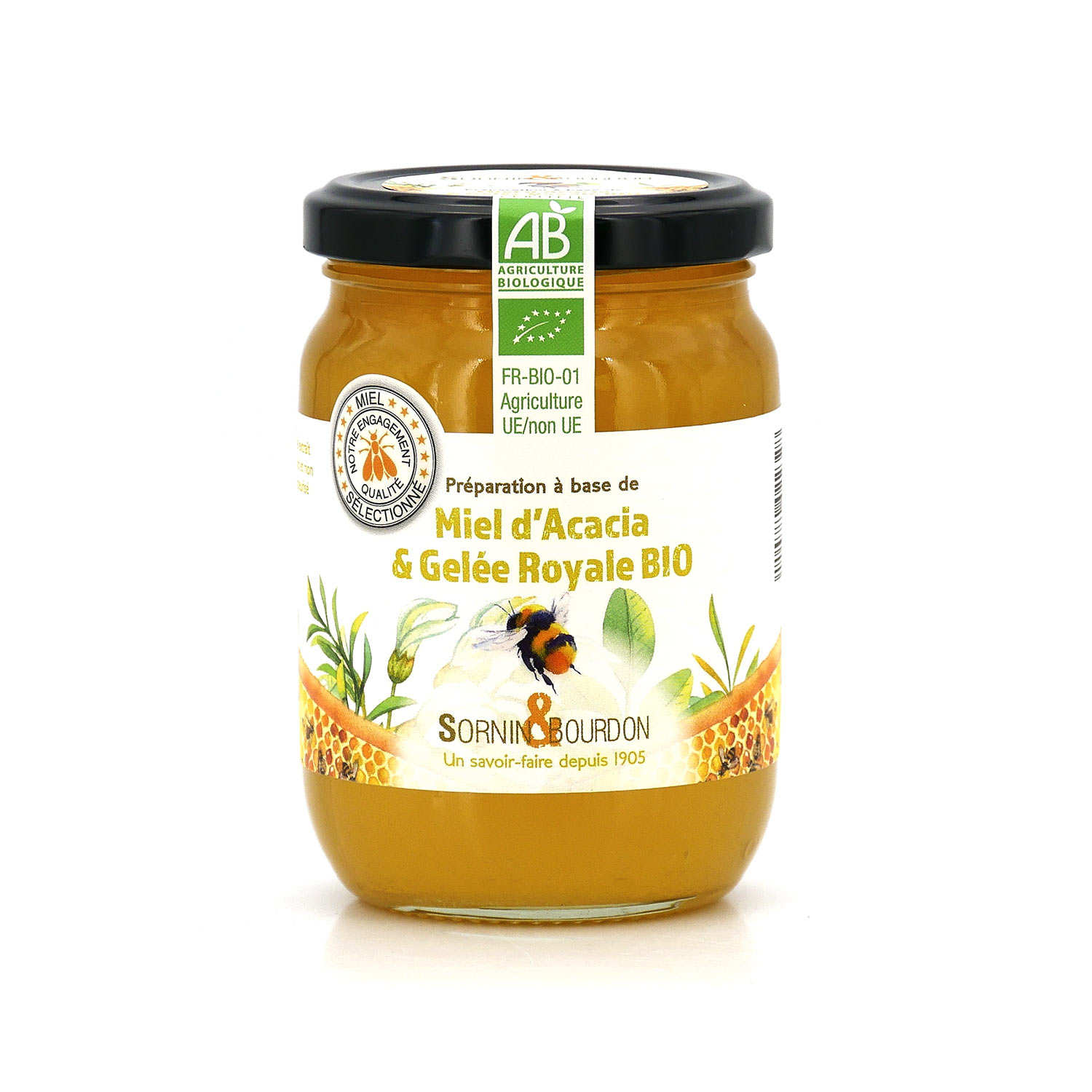 Miel d'acacia à la gelée royale bio
