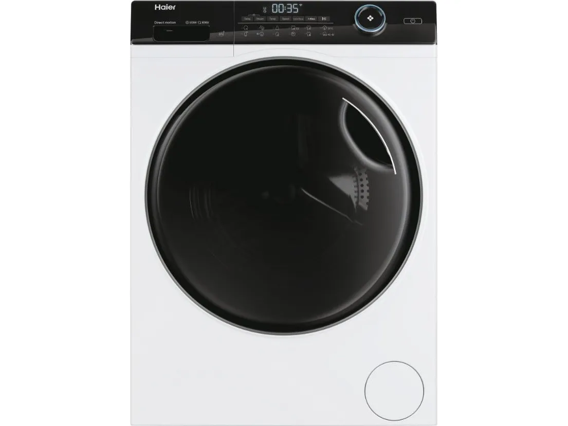 Haier I-Pro Series 5 HW80-B14959TU1 - Vaskemaskine - Wi-Fi - bredde: 60 cm - dybde: 44 cm - højde: 85 cm - frontbetjening - 8 kg - 1400 rpm - hvid med sort dør