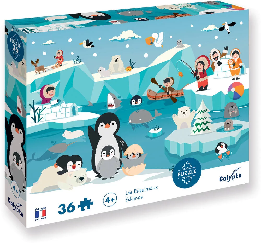 PUZZLE - LES ESQUIMAUX 36 PIECES