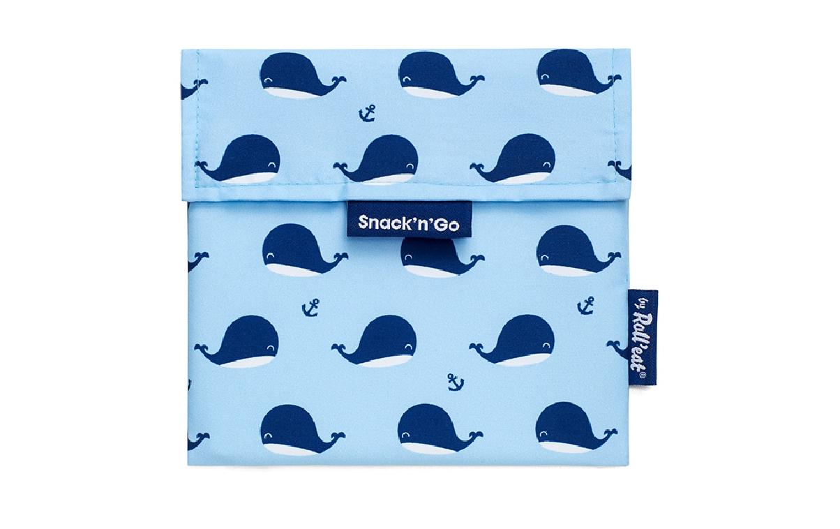Lunchbeutel SnacknGo Animals Hellblau, WalHellblauer Lunchsack