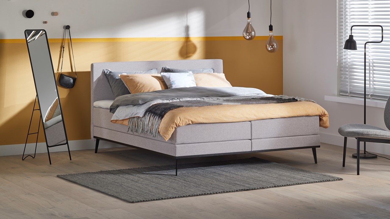 Boxspring Viggo oakland grijs
