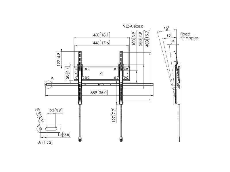Vogel's Wandhalterung PFW4510 Schwarz Wallmount