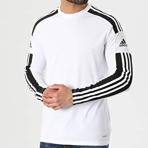 Tee Shirt Manches Longues A Bandes Squad 21 GN5793 Blanc
