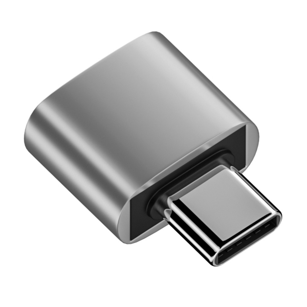 USB C auf USB A Lade und Daten Adapter Stecker Fast Charge - Silber
