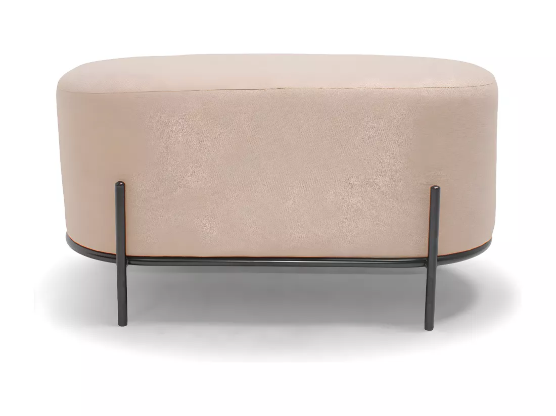 LIPSIA LINEN - Pouf ovale en tissu