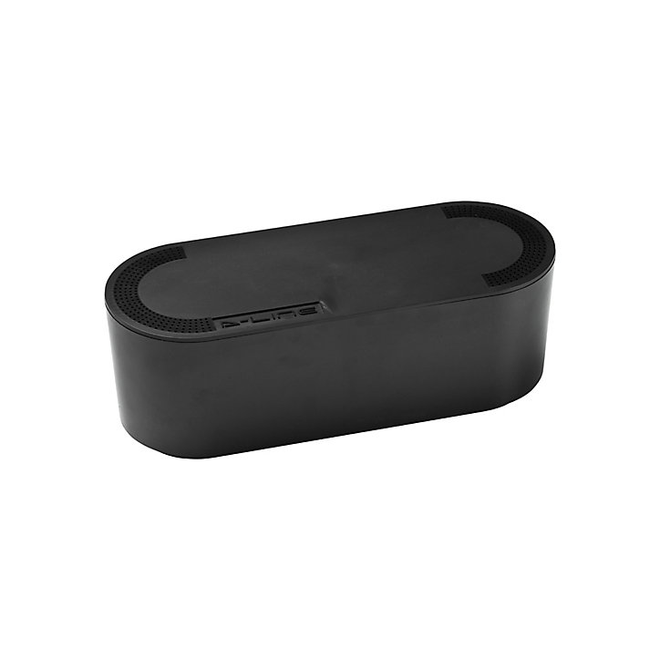Boîte de rangement de câbles noir D-Line L. 325 x l. 125 mm, bloc 4 prises
