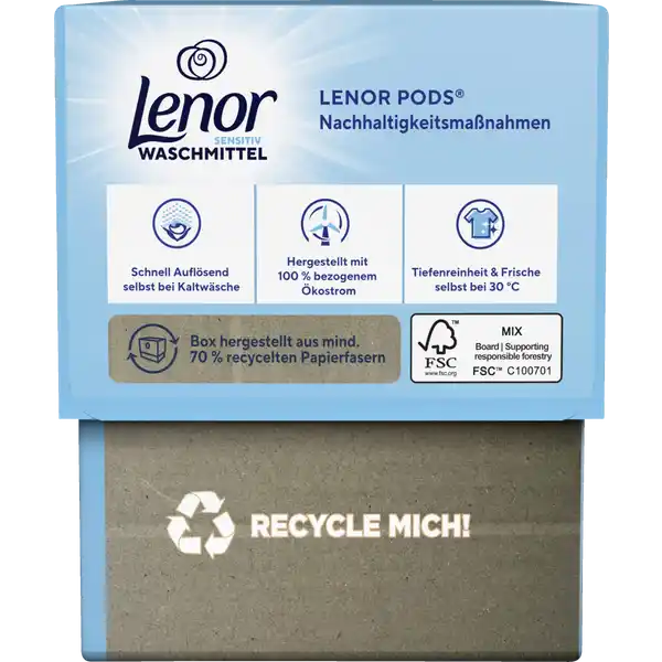 Vollwaschmittel Flüssig All-in-1 Pods Sensitiv 15WL