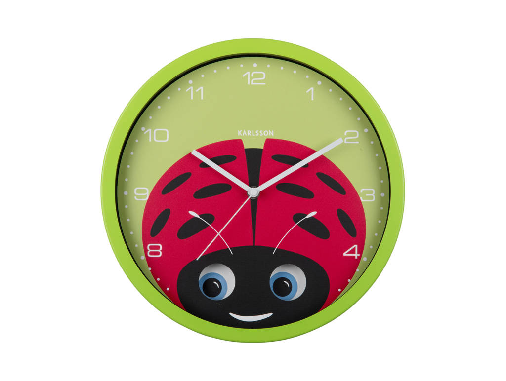 Klokken wandklok Peekaboo Ladybug (Ø30,8 cm)
