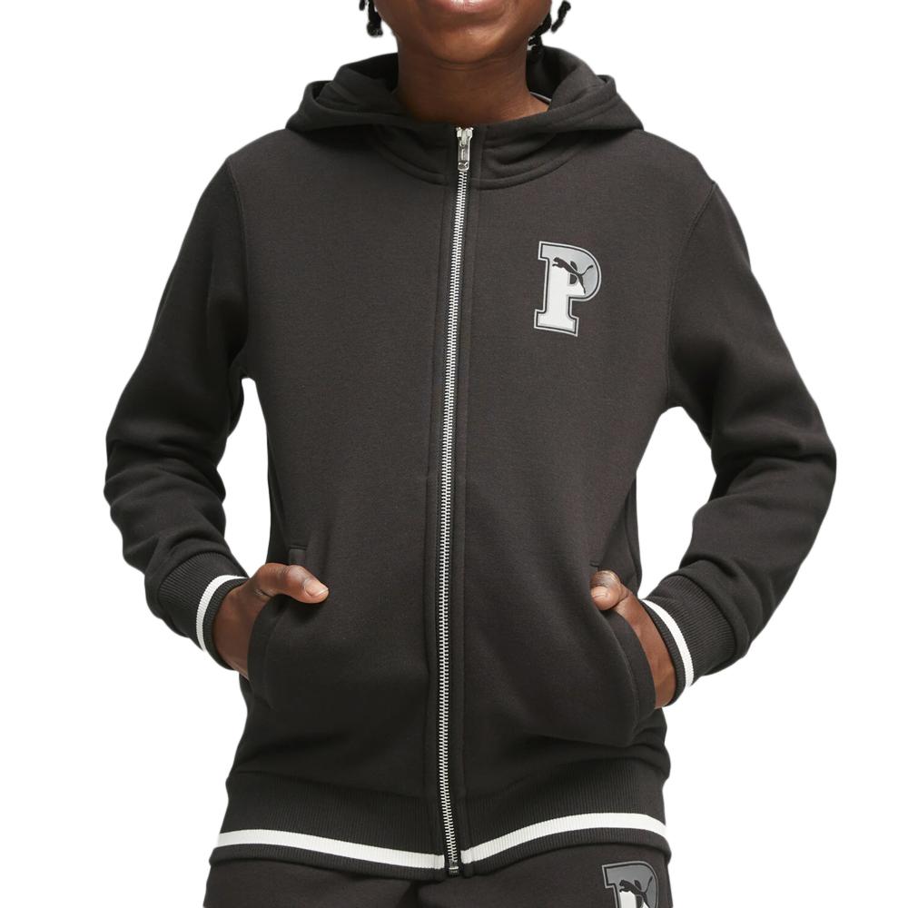 Puma Sweat Zippé Noir Garçon Puma Squad Full