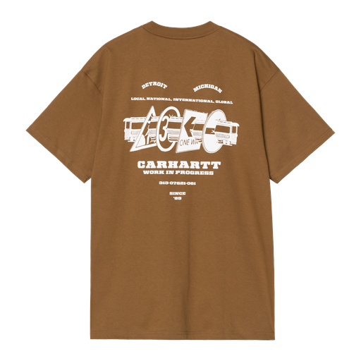 Carhartt WIP Runaway T-shirt, Hamilton Brown/White, XXL