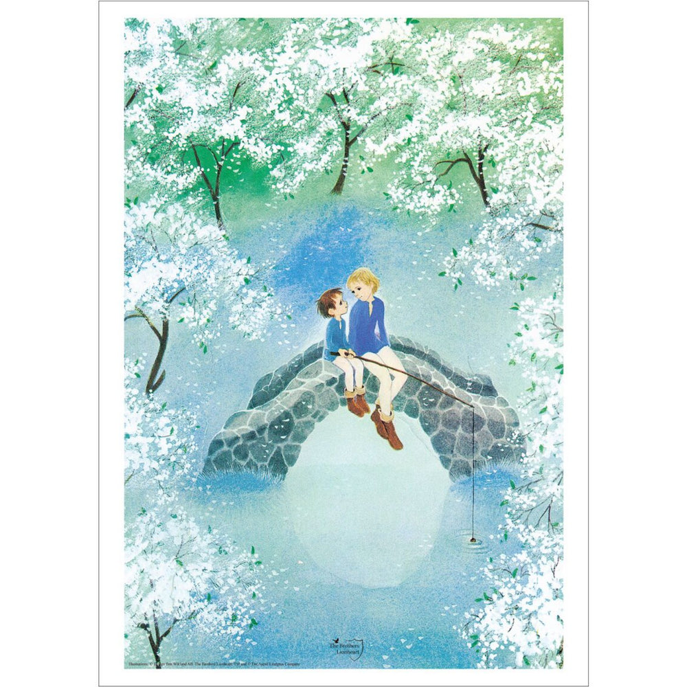 Køb Poster & Frame Astrid Lindgren - Fishing - The Borthers Lionheart