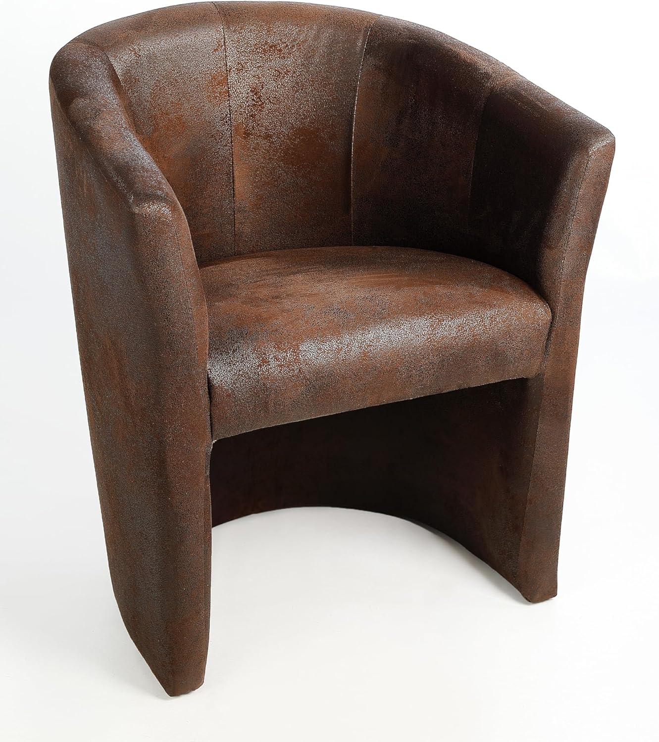 Generisch Design Cocktailsessel Antik Braun Sessel Clubsessel Loungesessel Club Möbel Bürosessel Praxismöbel Lederlook Neu !!