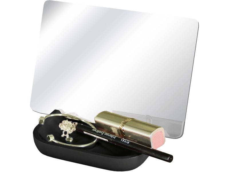 Kleine Wolke Kosmetikspiegel Tray Schwarz Spiegel mit Ablage