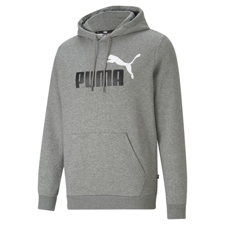 PumaESS+ 2 Col Big Logo Hoodie FL - grau
