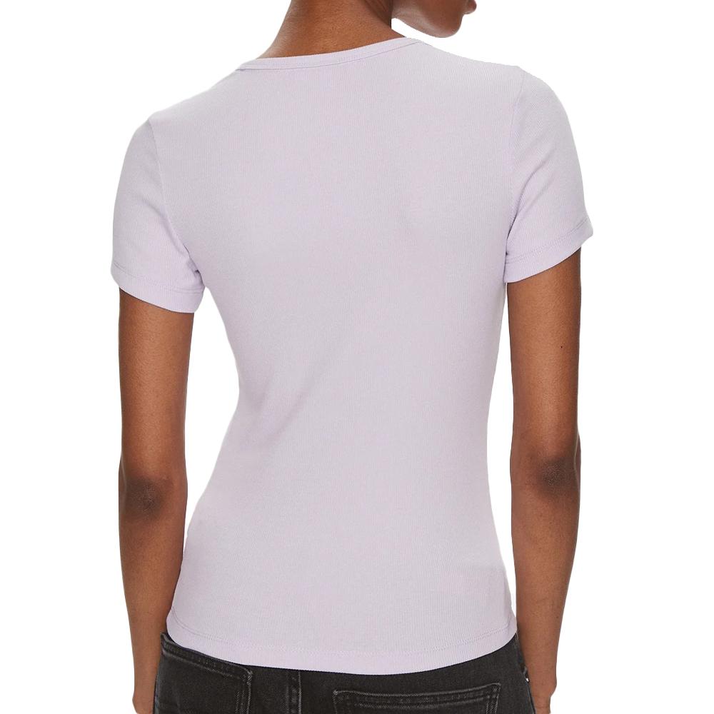 Tommy Hilfiger T-shirt Violet Femme Tommy Hilfiger Badge