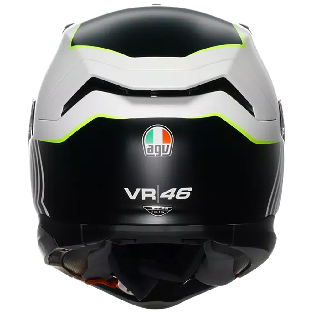 AGV - Casque K7 Super 46 Noir / Blanc / Jaune fluo