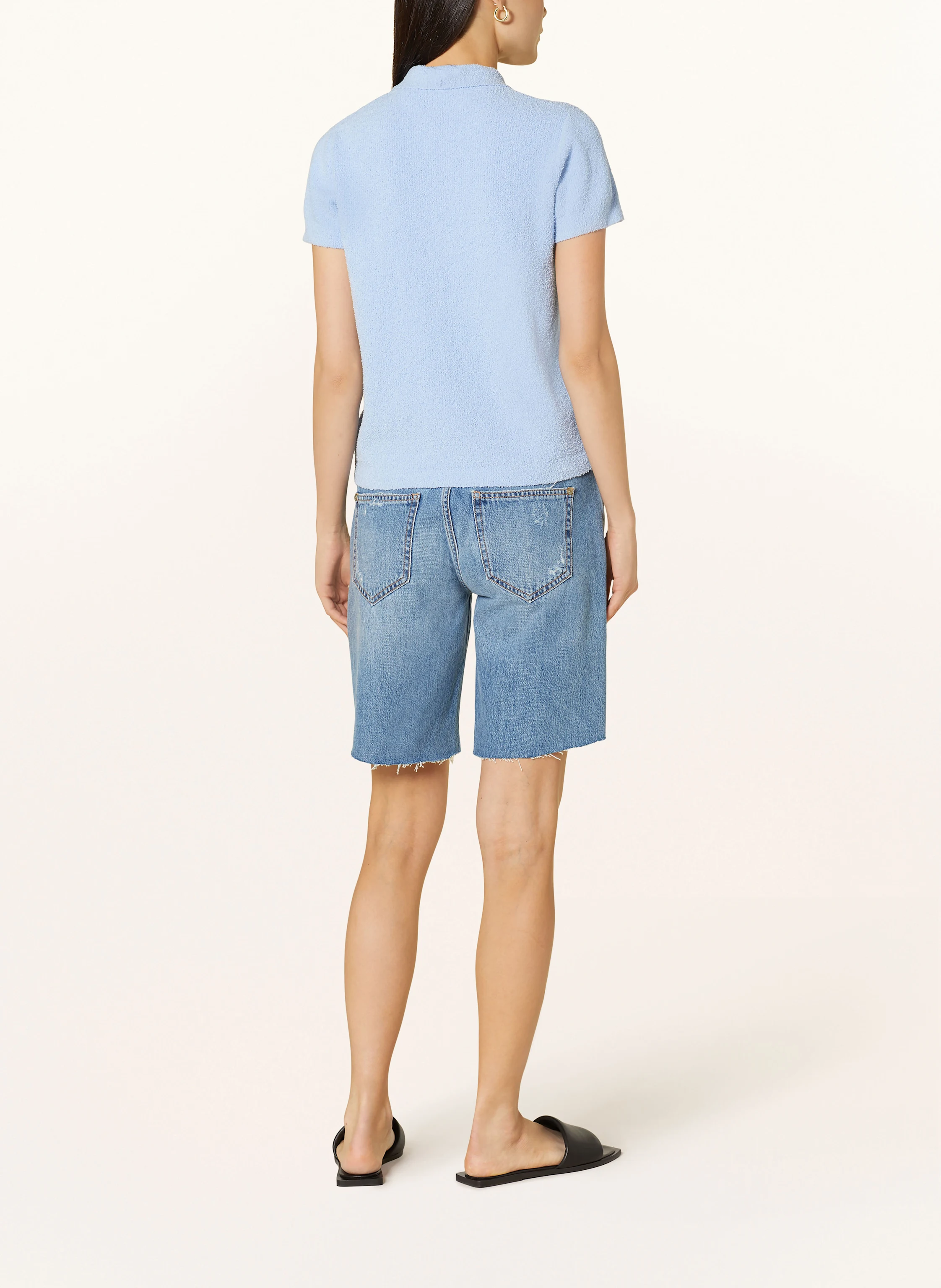 RIANI Bouclé-Poloshirt