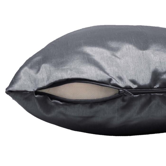 HOUSSE DE COUSSIN ENCART 40X40CM SHANA ANTHRACITE