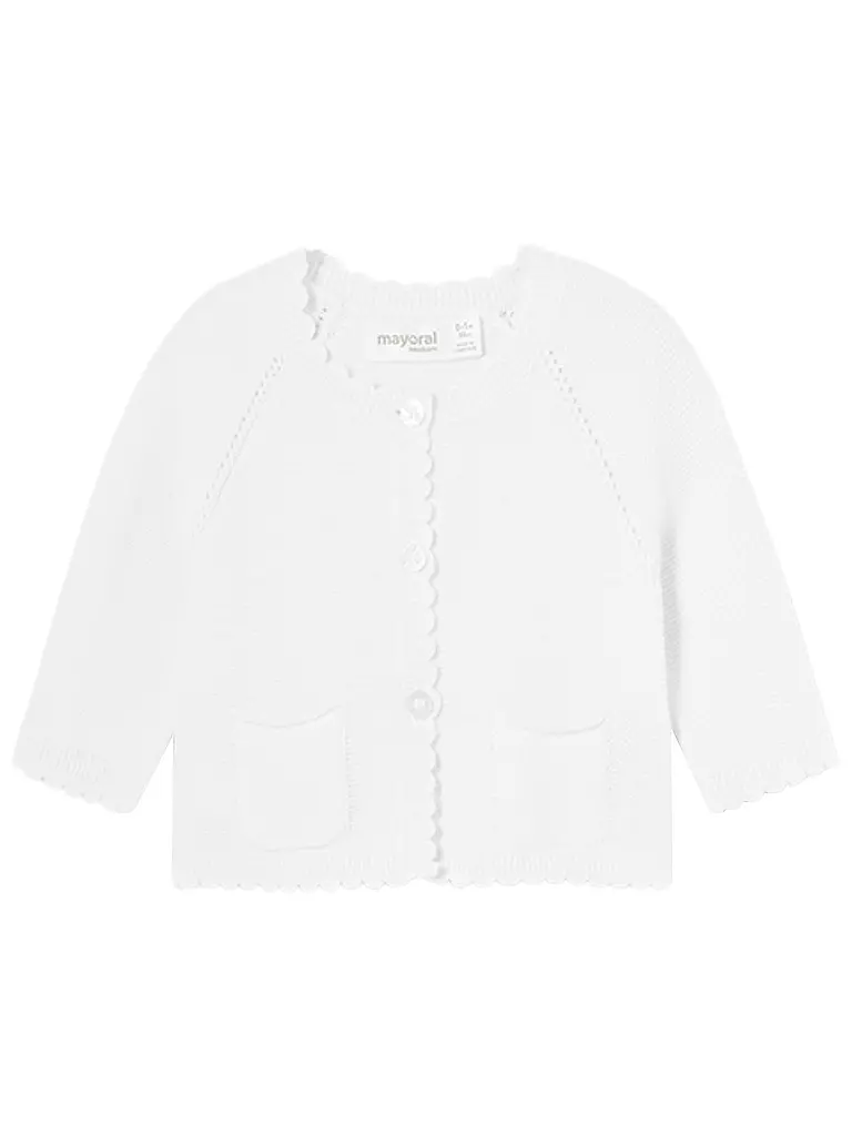 MAYORAL Baby Strickjacke  weiss