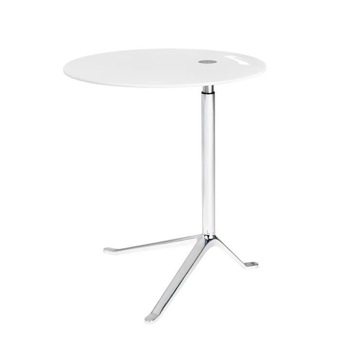 Fritz Hansen - Little Friend höhenverstellbar, Aluminium poliert / Kunststoff weiss