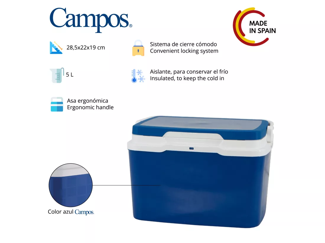 Réfrigérateur 5l bleu campos