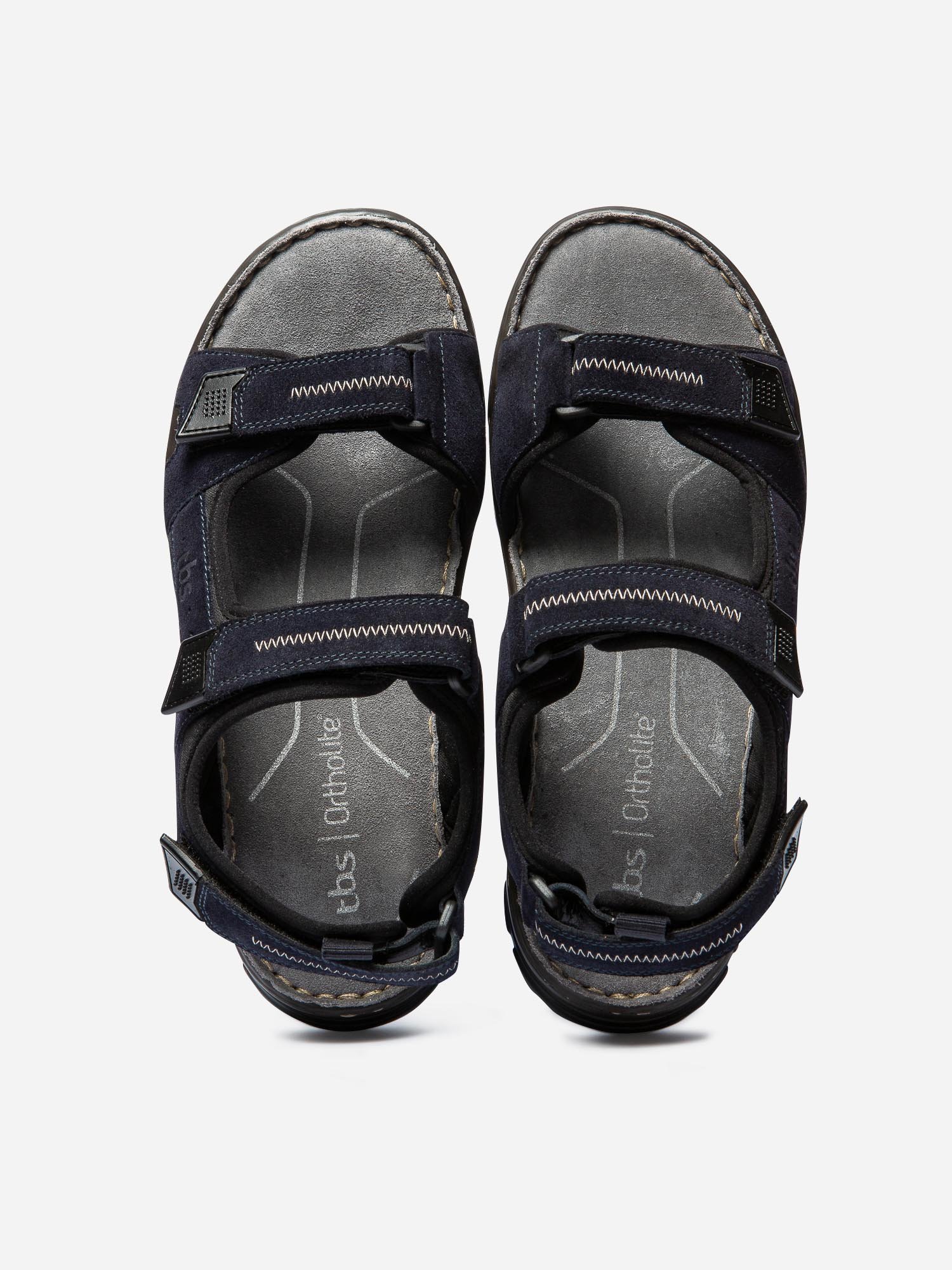 Sandales Homme Semelle Ortholite Cuir Marine