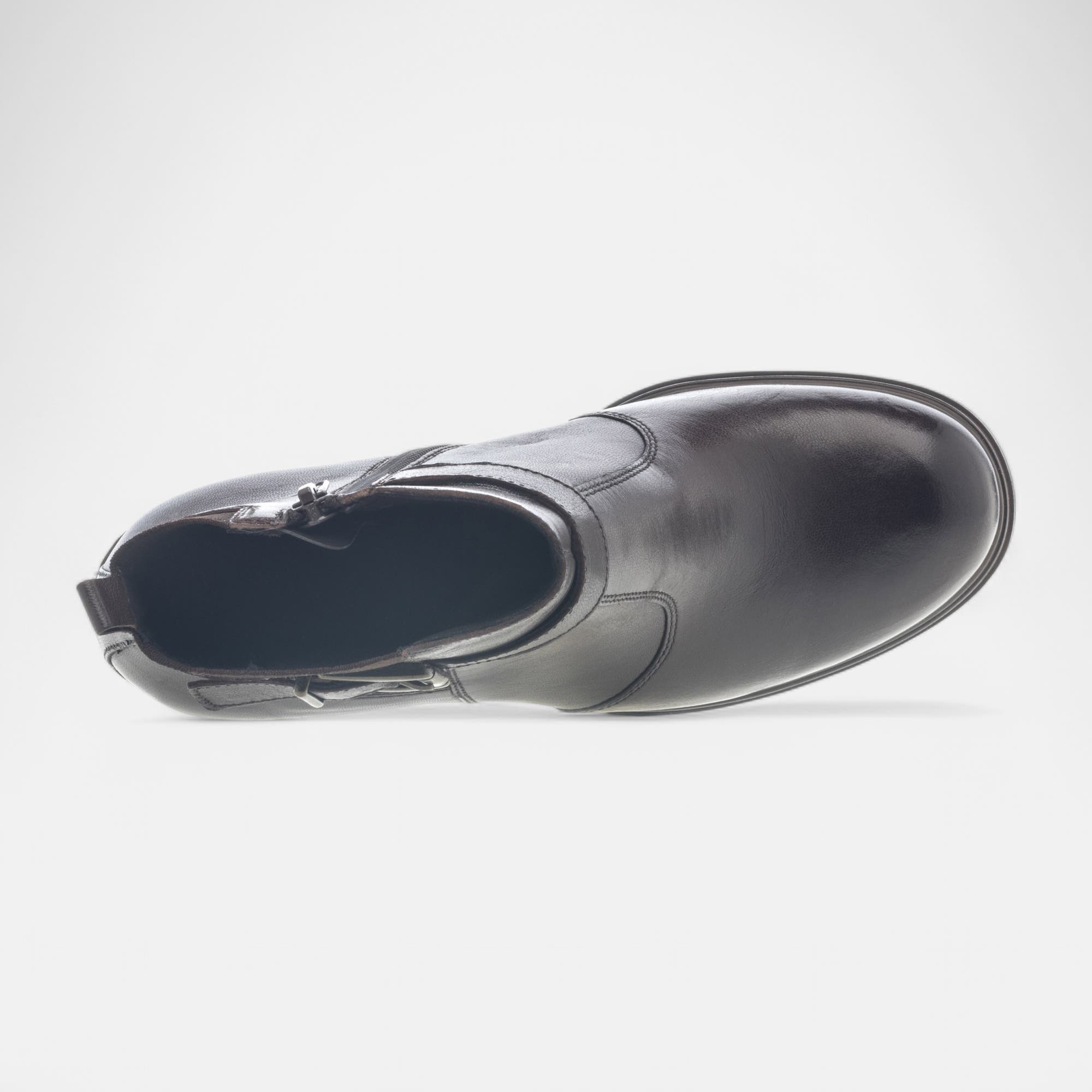 Bottines à talon Femme en cuir marron