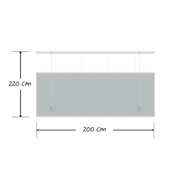 KARWEI dubbel plisségordijn lichtdoorlatend grijs (kleurnr. 6006) 200x220 cm (bxh)