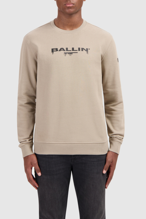 Ballin taupe heren sweater
