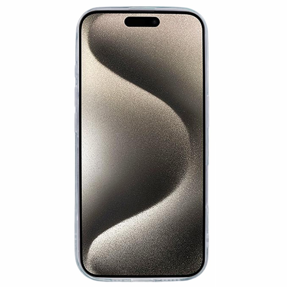 iPhone 16 Hybrid Hardcase Schutzhülle im Glitzer Design Schmetterling - Grün / Transparent