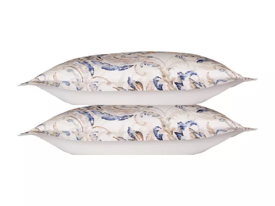 Lot de 2 Taies d'oreiller satin de coton imprimé Fageut