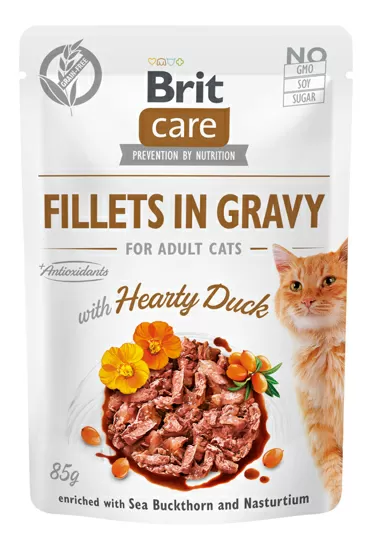 Brit Care Cat vådfoder m. andefilet i sovs - 85 g.