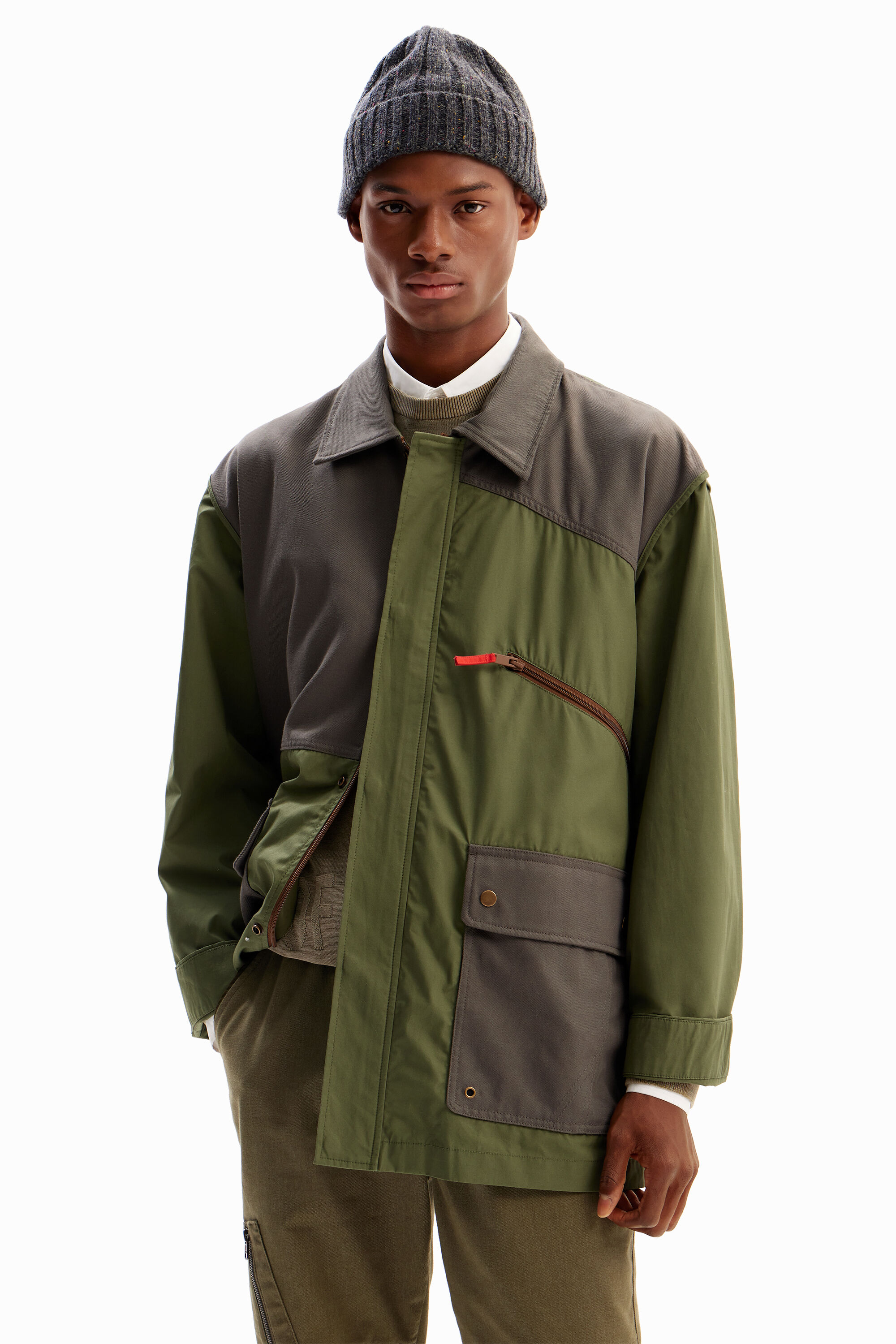 Parka com bolsos