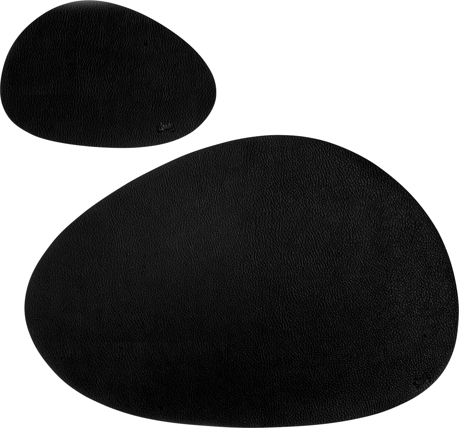 Silwy Magnet-Platzset mit Ledercoating groß schwarz