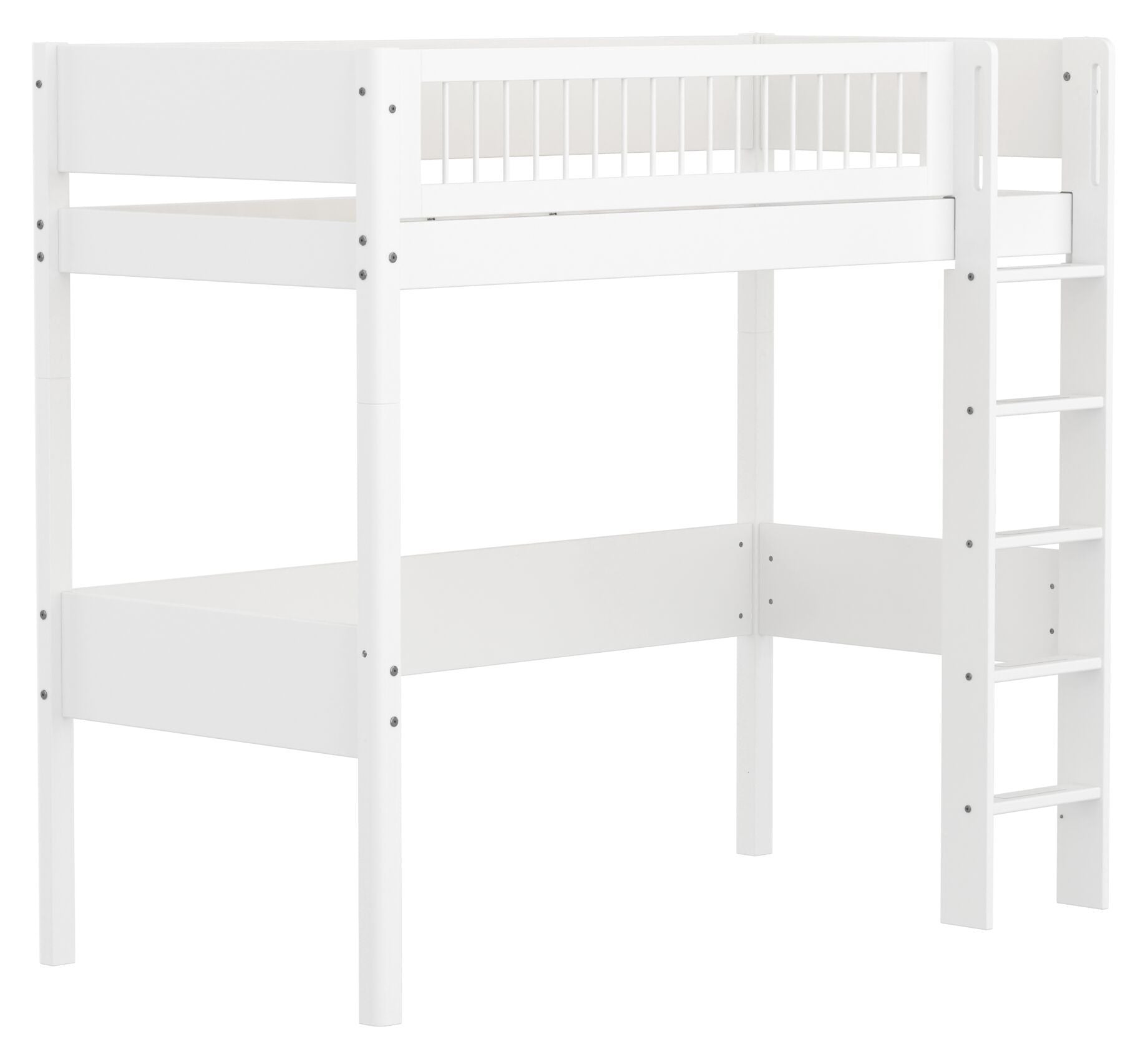 Flexa WHITE Hochbett - Weiss / B: 109.0 cm x T: 210.0 cm x H: 184.0 cm