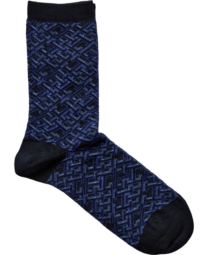 Tommy Hilfiger TH UNISEX SOCK 1P MON Blå