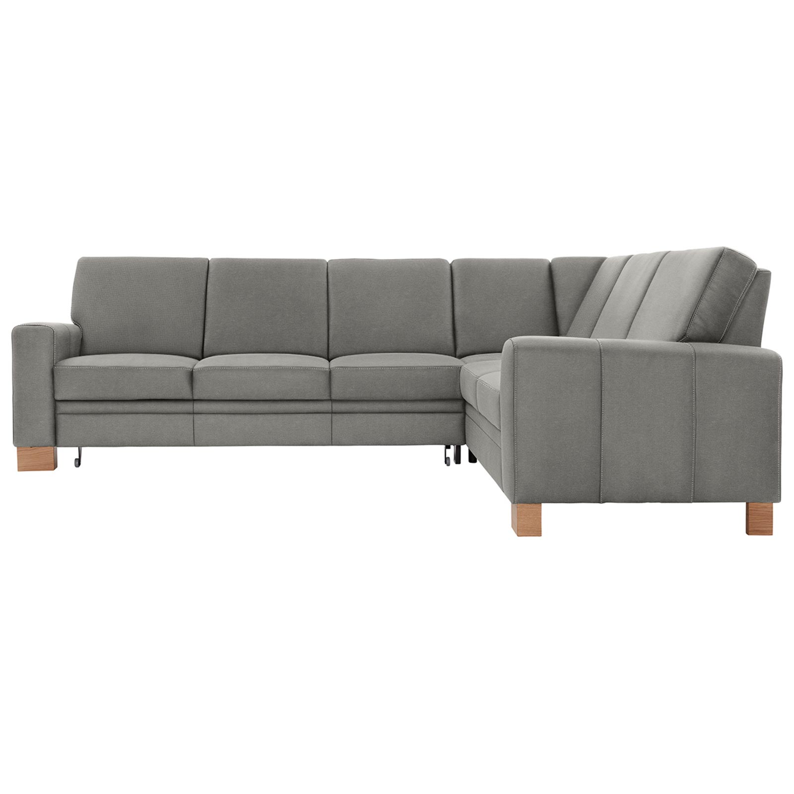 polsterpower Ecksofa - Belle silver - Basismodell - rechts
