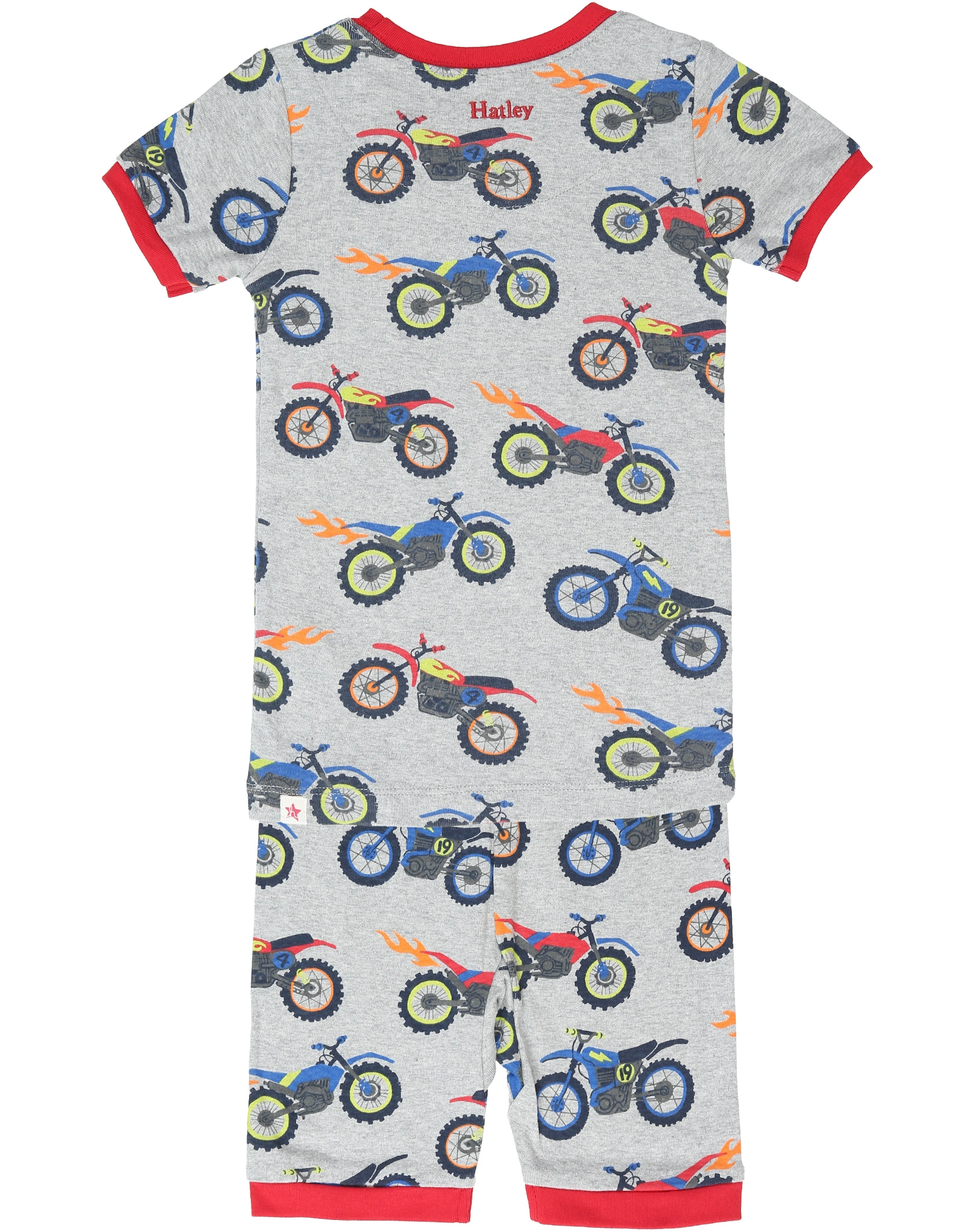 Schlafanzug DIRT BIKES kurz in grey melange