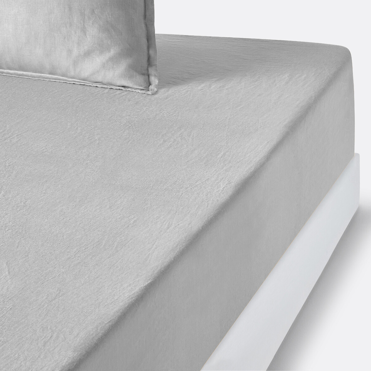 LA REDOUTE INTERIEURS<br>Lençol de linho lavado com elástico, dobra de 35 cm, Linot