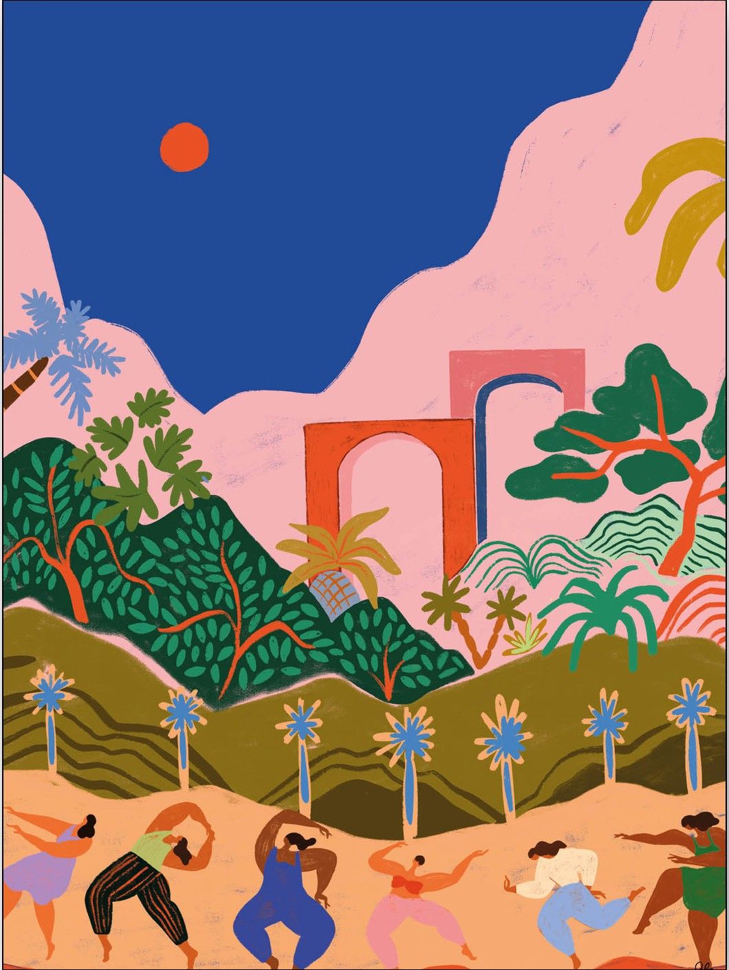 Wandkleed Dancing in Paradise