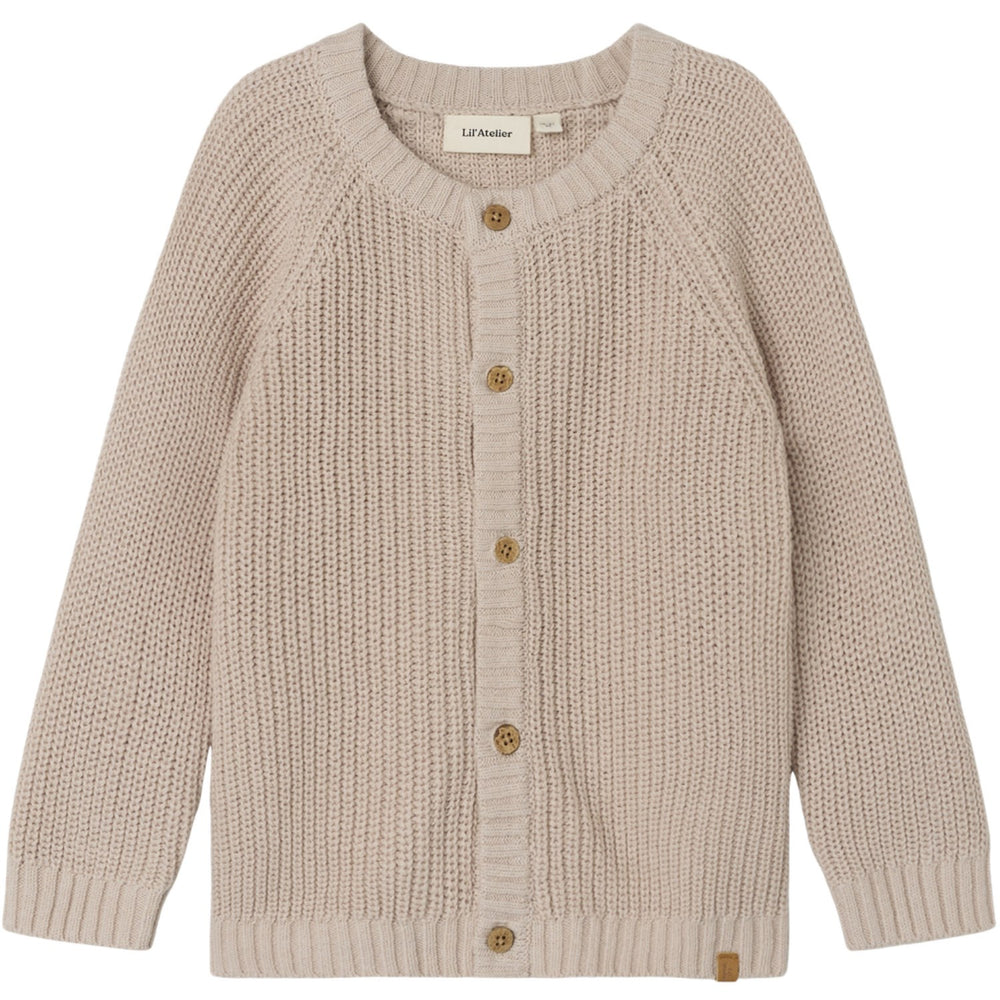 Køb Lil'Atelier Gray Morn Emlen Lin Strik Cardigan Noos