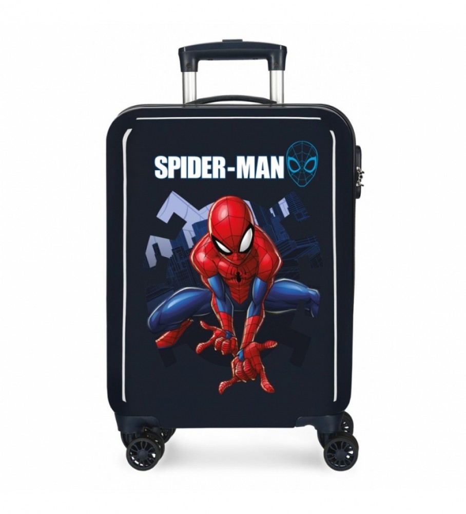 Mala de viagem rígida Disney Spiderman Action, 55 cm, azul