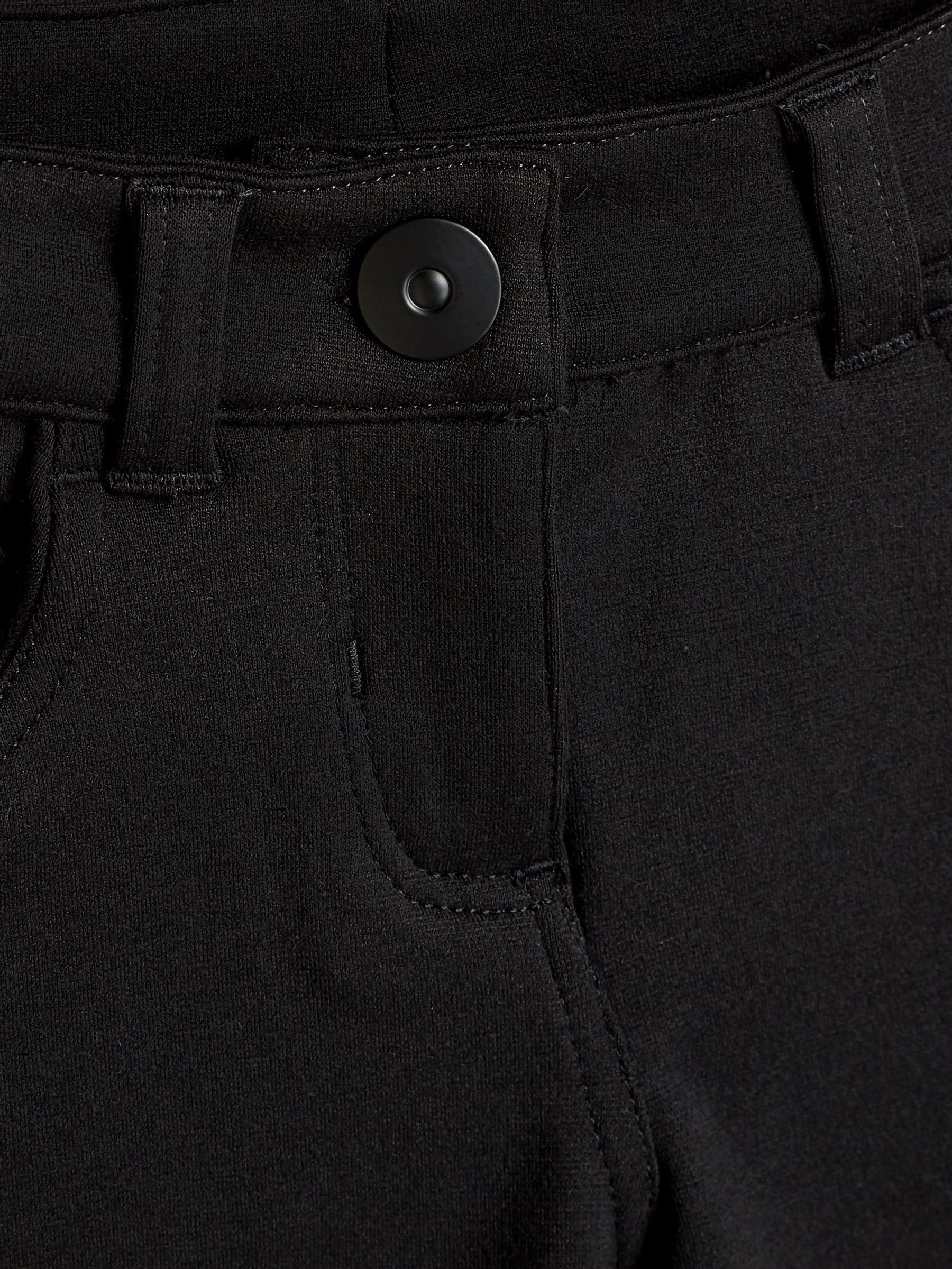 Zwart - Skinny schoolbroek met jersey stretch (3-18 jr)