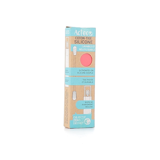 Act'Eco Coton-tige en Silicone Lavable et Réutilisable
