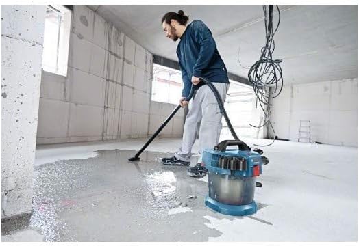 Bosch Professional 18V System Akku Staubsauger GAS 18V-10 L (ohne Akkus und Ladegerät, mit Flachfaltenfilter, Bodendüse, Fugendüse, 1,6 m Schlauch, Volumenstrom bis zu 24 l/sec (Turbine))