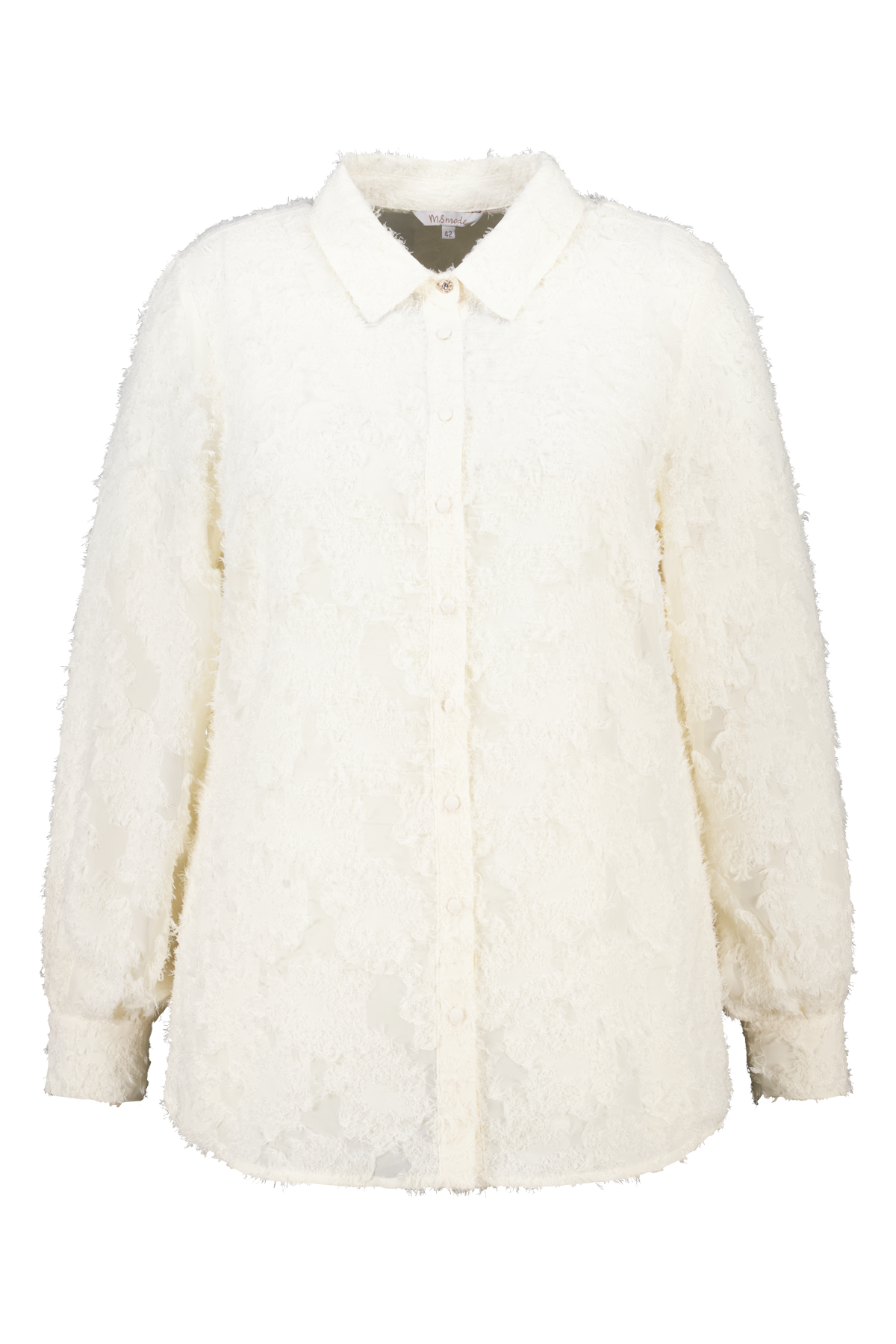 Blouse met structuur Cream